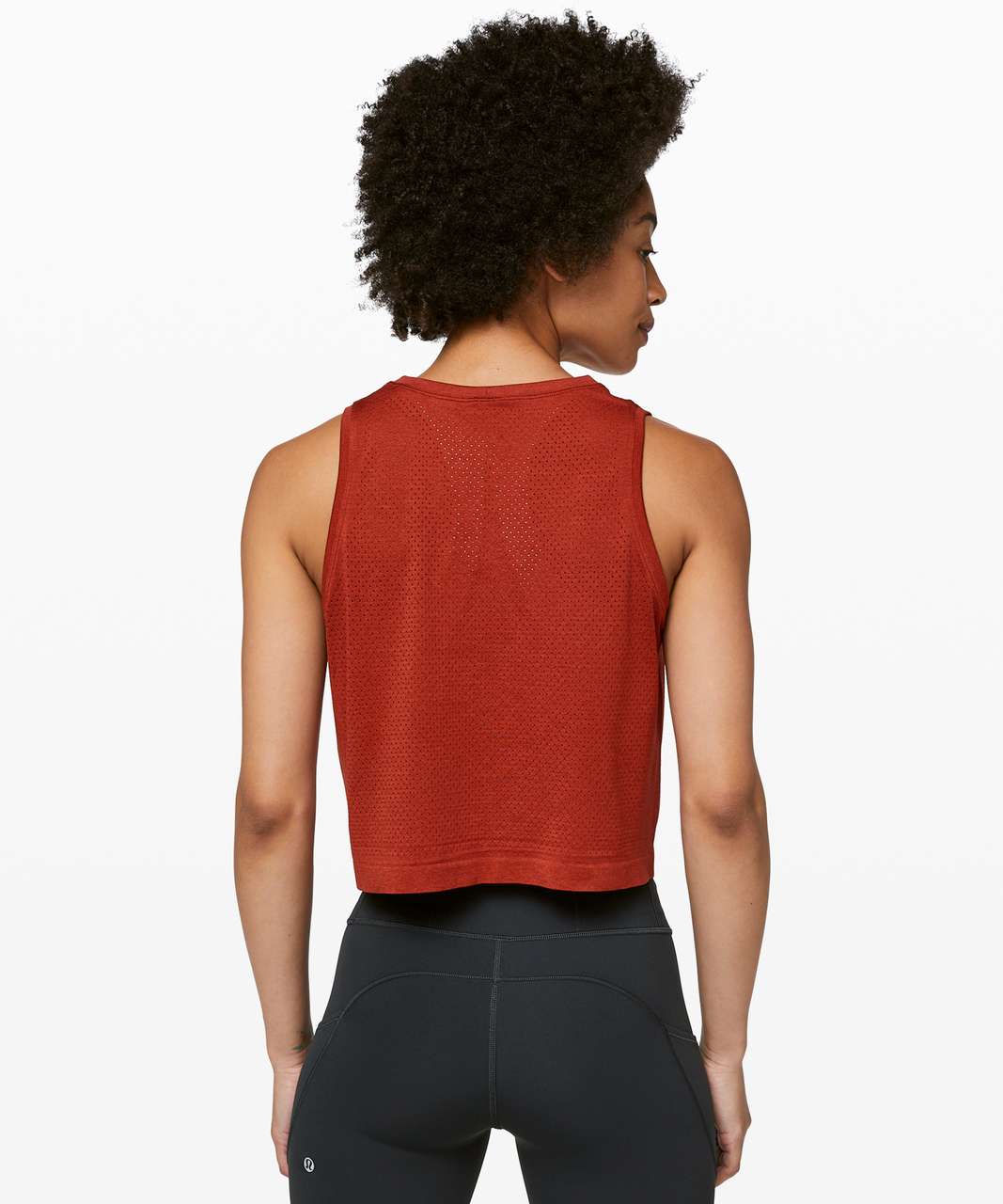 Lululemon Breeze By Muscle Crop Tank in Cayenne - Small