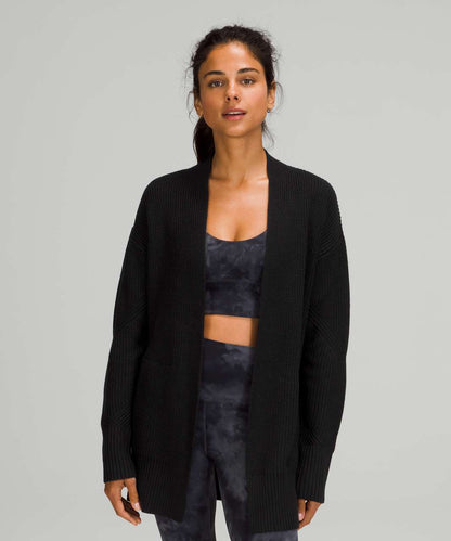 Lululemon Cashlu Sweater Wrap in Black