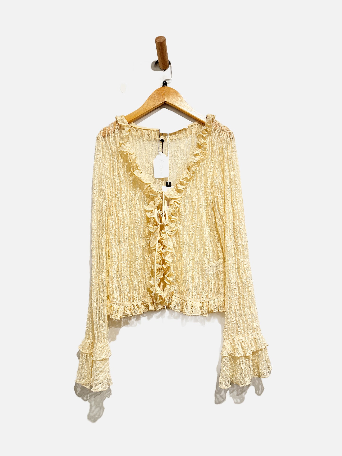 ASTR the Label Cream Lace Cardigan - Small