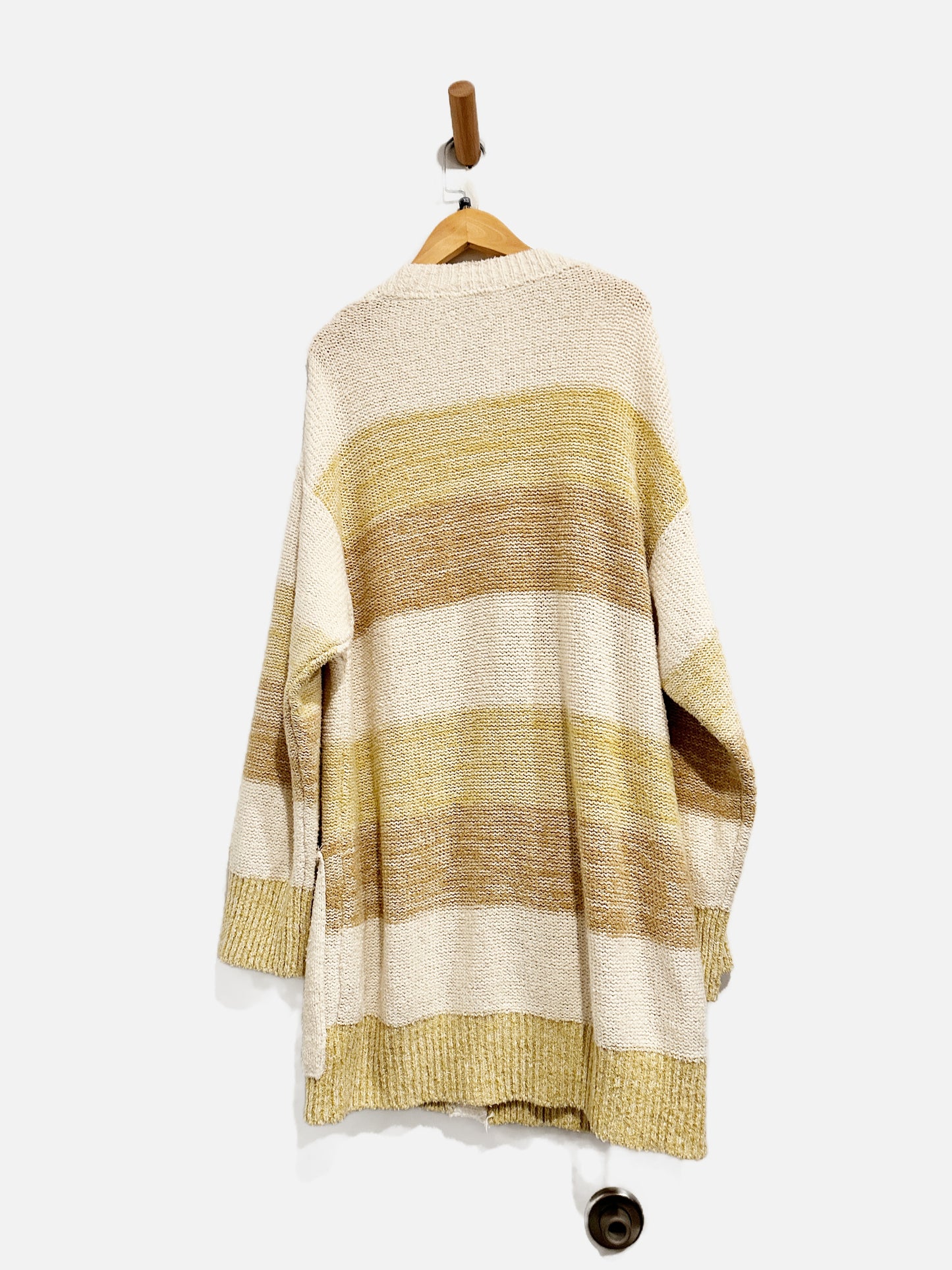 Free People Southport Cream Tan Yellow Oversized Cardigan - XS