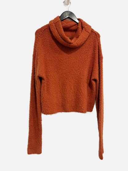 Free People Orange Funnel Neck Sweater - Medium
