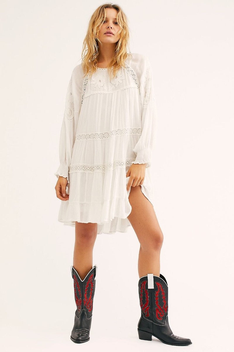 Free People Piece Of Your Heart Mini Dress - Larg