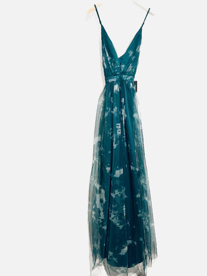 Lulus NWT Green Mesh Tie Dye Dress - Small