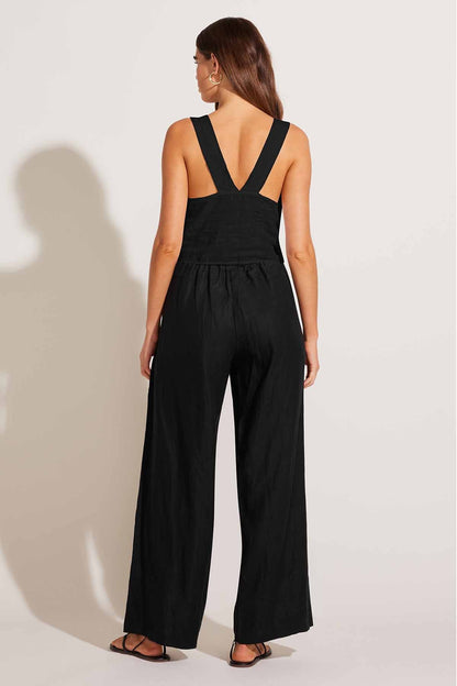 Vitamin A Black Linen Tank - Medium