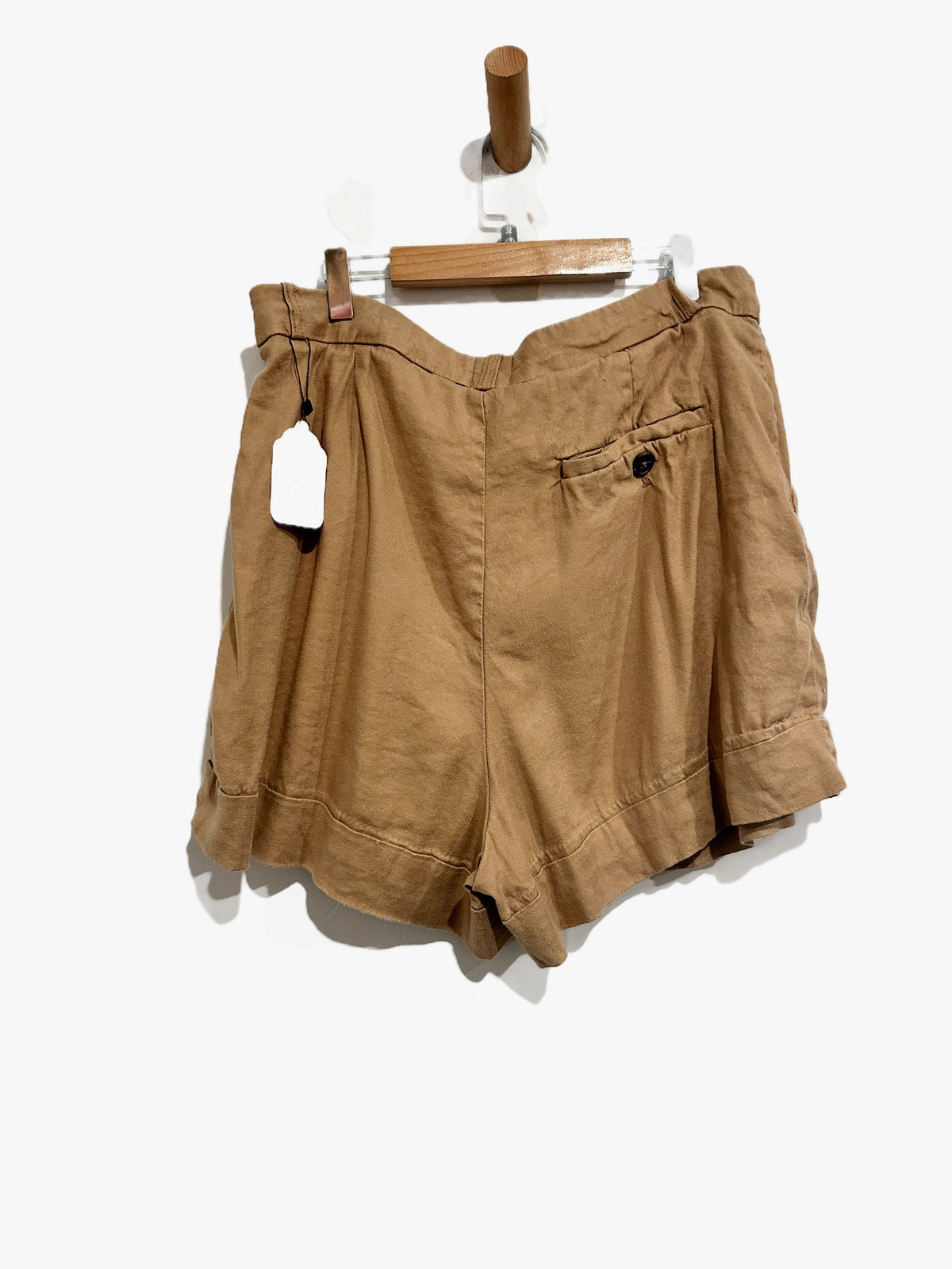 Anthropologie Maeve Brown Pintuck Shorts - 14
