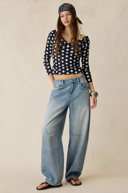 Urban Outfitters BDG Logan Buckle Baggy Barrel Jeans in Arizona - 25