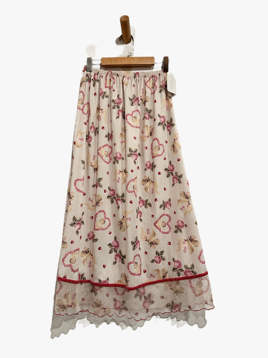 SWAT Vintage Floral Cupid Midi Skirt