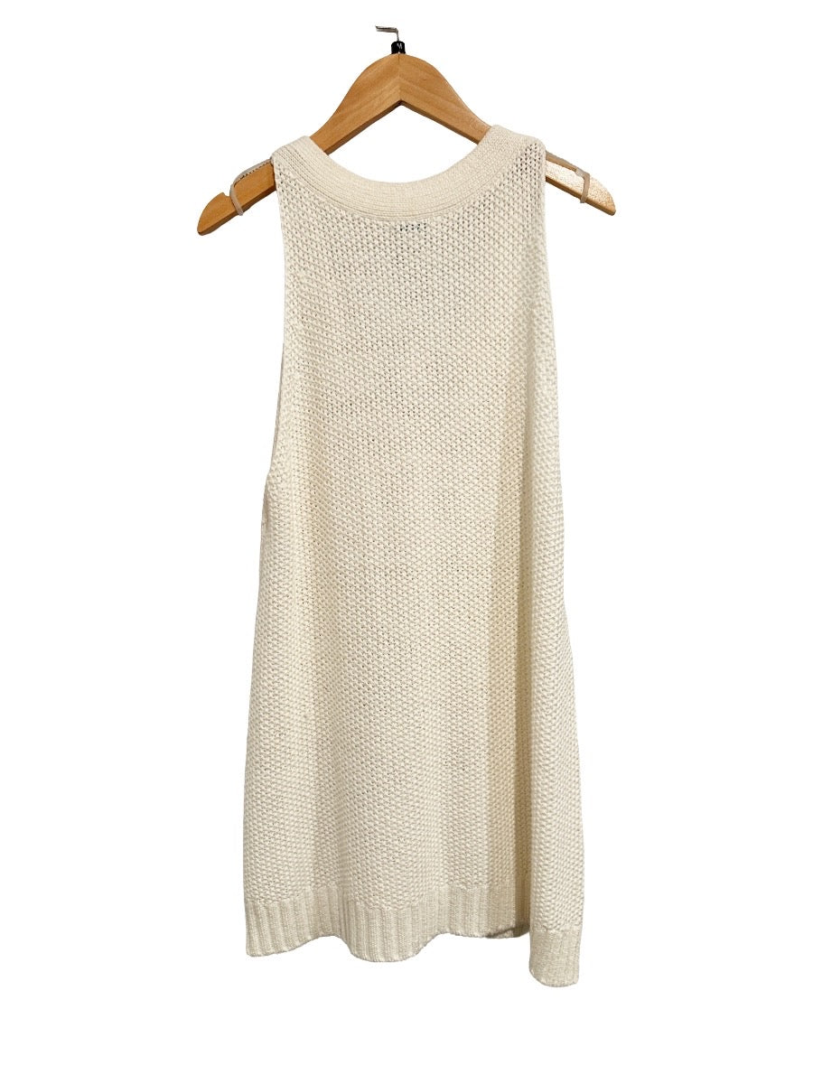 Sundance Kenzie Cable Knit Vest in Ivory - Medium