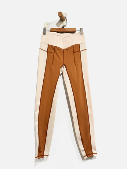 Free People Rebel Legging & Sports Bra Set in Burnt Topaz/Mother of Pearl - S/XS
