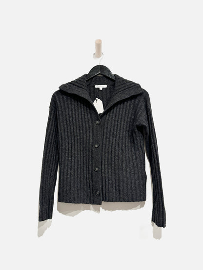 Madewell Dark Grey Collared Cardigan - XXS
