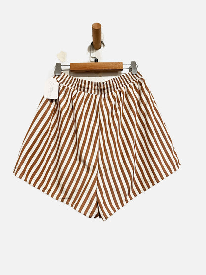 Princess Polly Chloe Shorts in Brown Stripe - 4