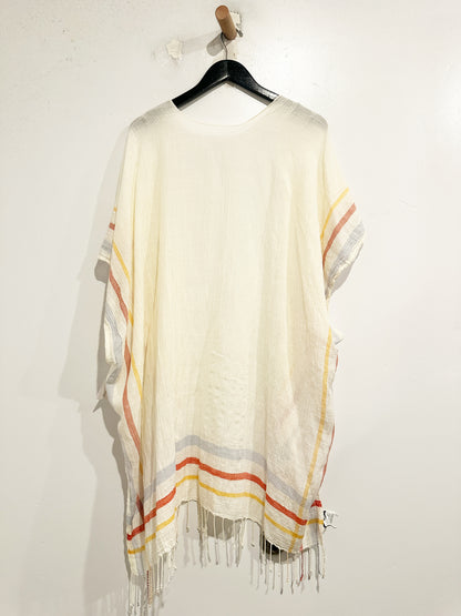 Madewell Beach Cape Scarf in Antique Cream Multi - OS
