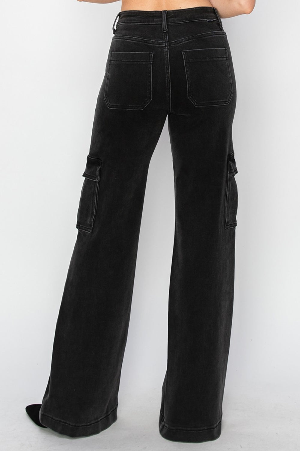 Risen High Rise Wide Leg Cargo Jeans - 0/24