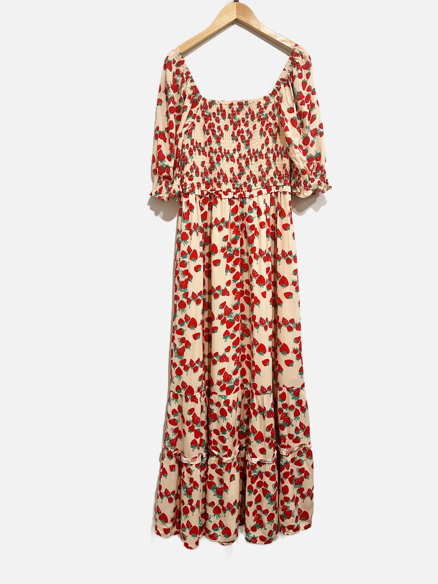 Betsey Johnson Strawberry Maxi Dress - Small
