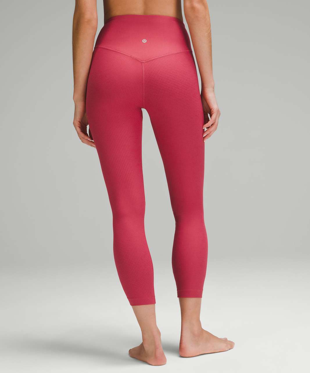 Lululemon V-Waist Yoga Tight 25" *Grid Texture Vintage Rose - 8
