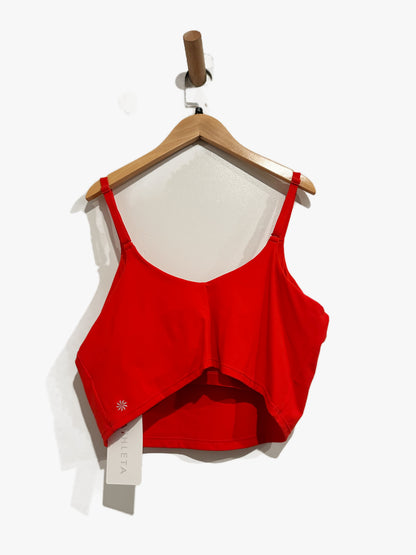 Athleta NWT Elation V-Neck Longline Bra in Cardinal - XL