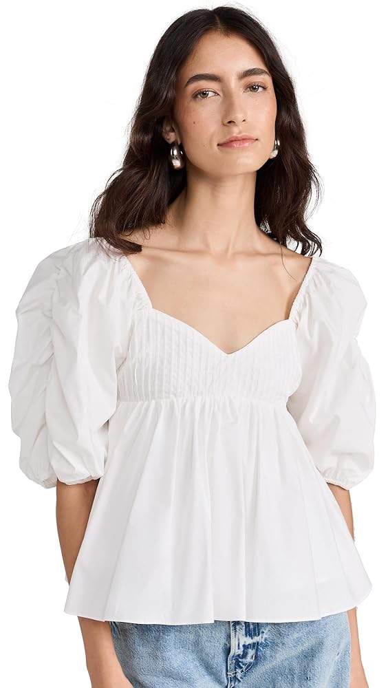 English Factory NWT White Sleeve Cinched Top - XS