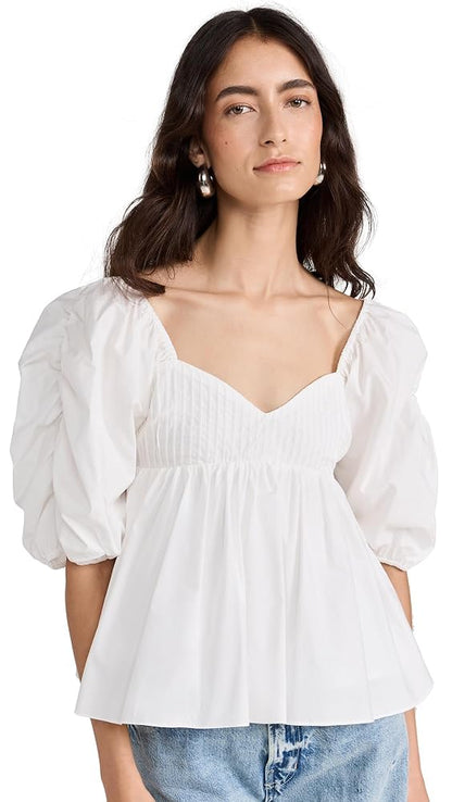 English Factory NWT White Sleeve Cinched Top - XS