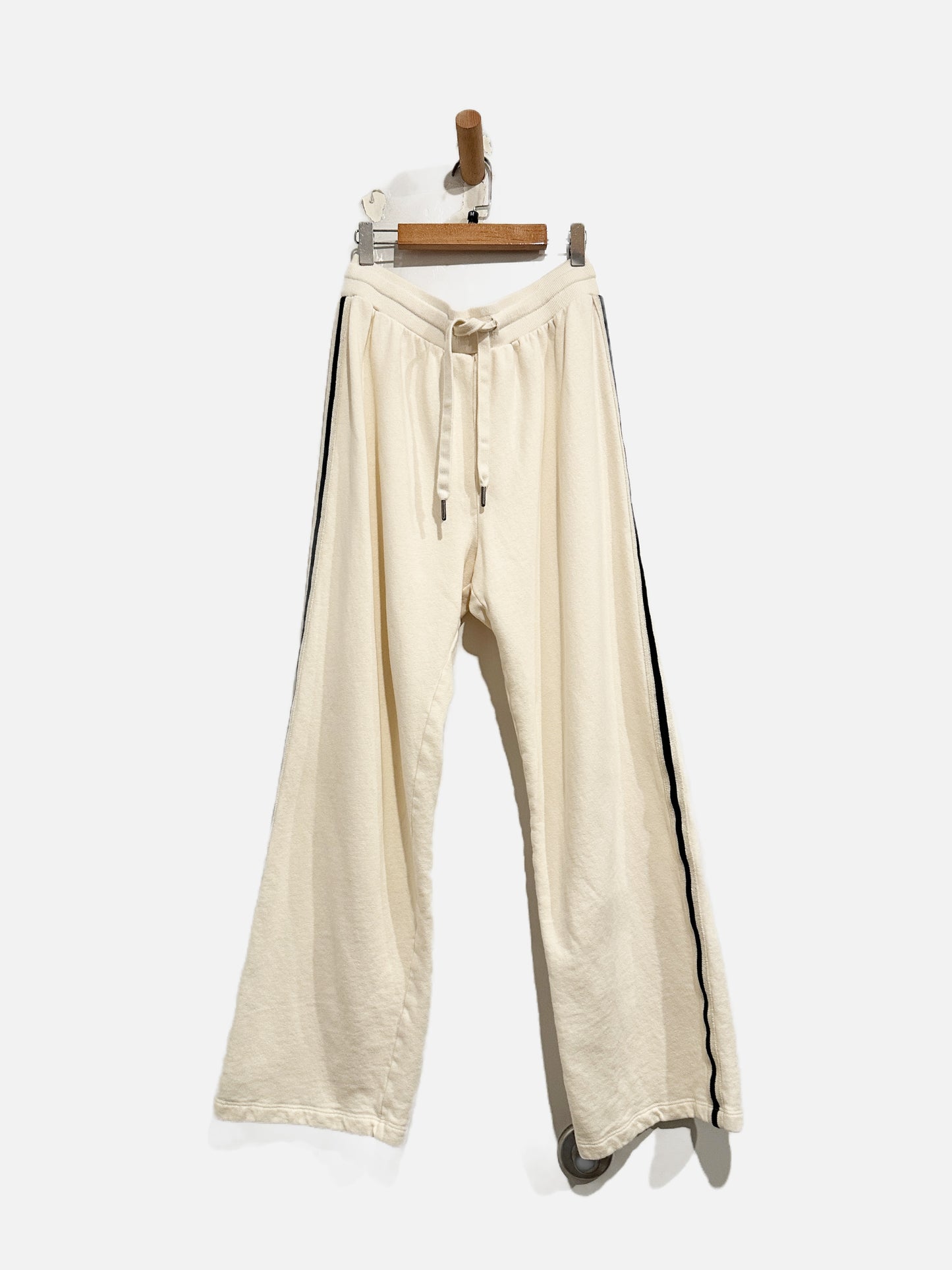 Spiritual Gangster Cream Track Stripe Sweats - Medium