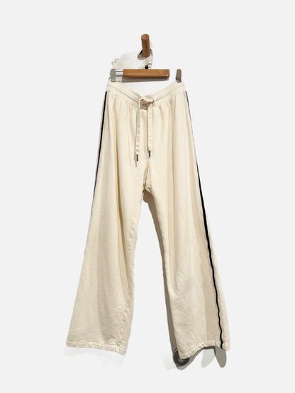 Spiritual Gangster Cream Track Stripe Sweats - Medium