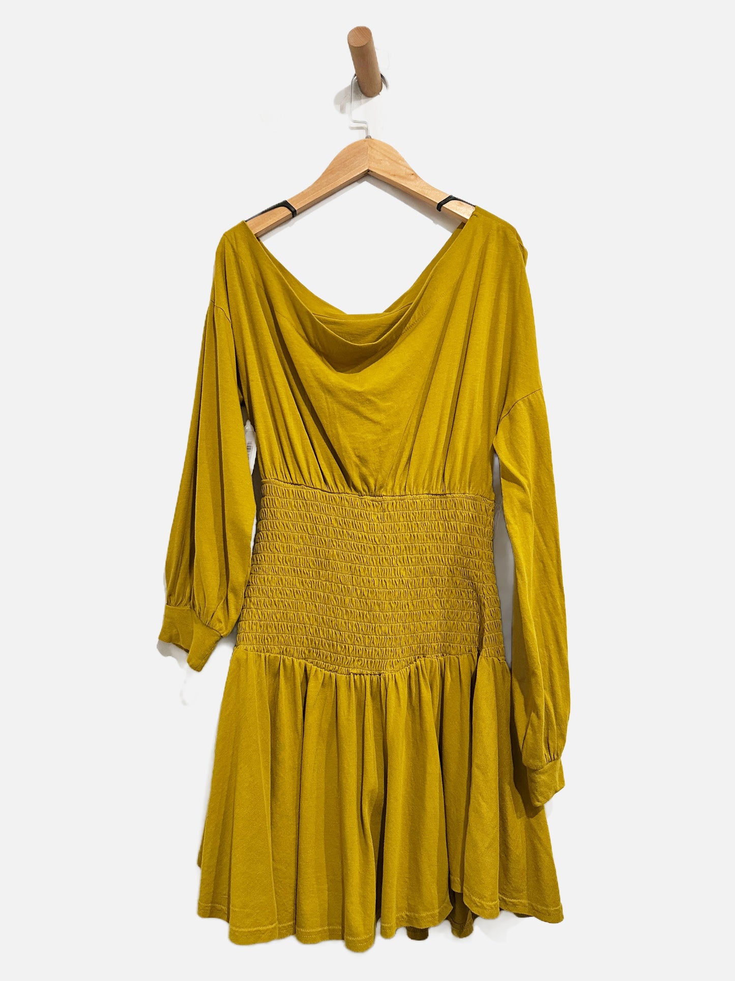 NWT Free People Scorching Hot Mini Dress in Golden Palm - Small