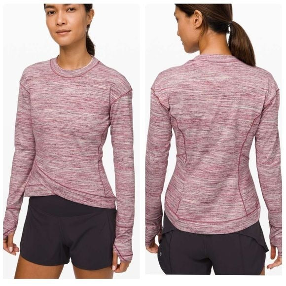 Lululemon Close to Crossing Long Sleeve Space Dye Plumful Smoky Blush Size XS