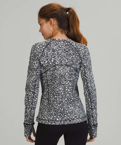 Lululemon Its Rulu Run Long Sleeve Shirt in Venture Floral Alpine White Black - 8