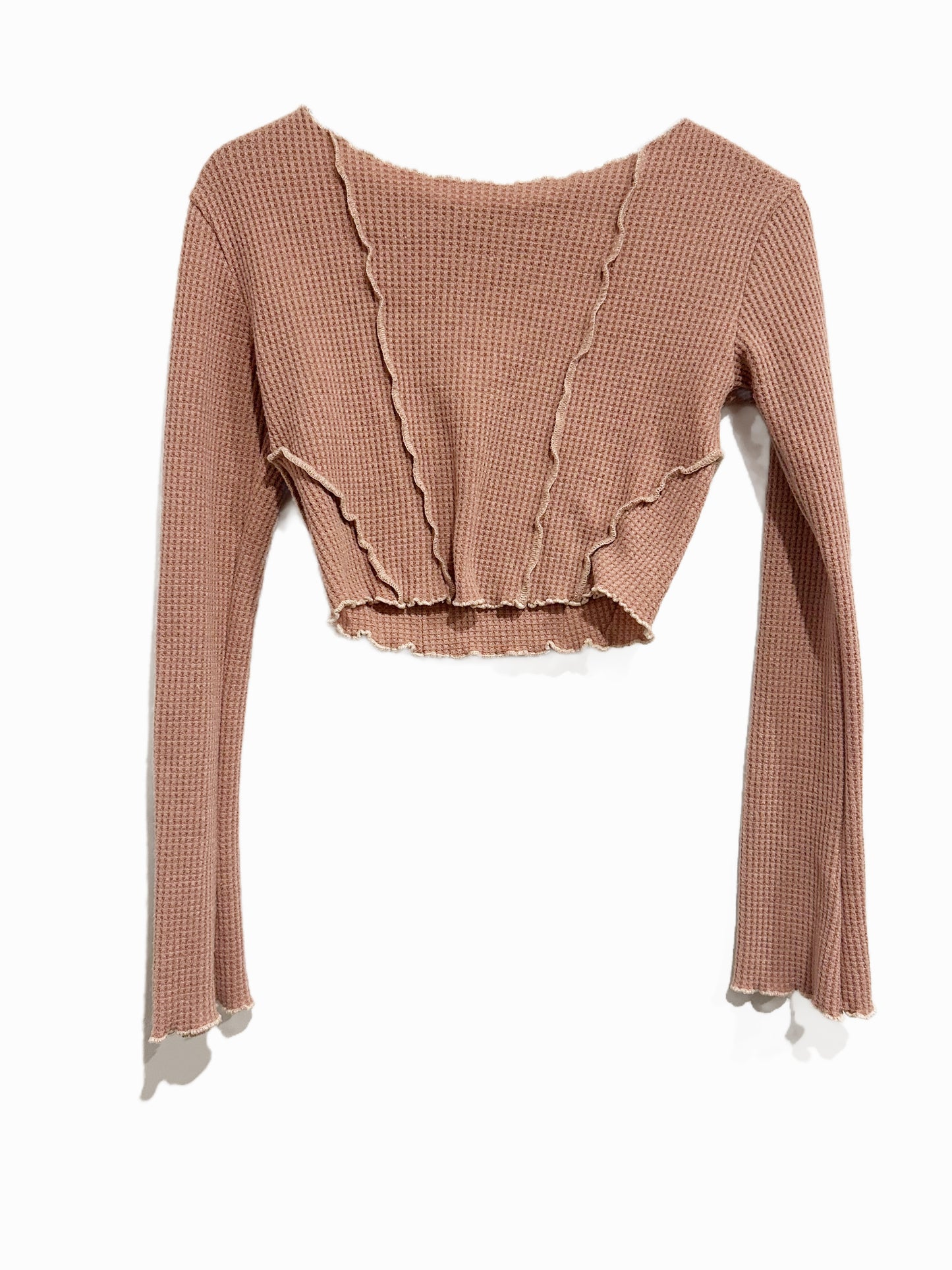 UO Out From Under Bella Thermal Seamed Long Sleeve Top - Medium