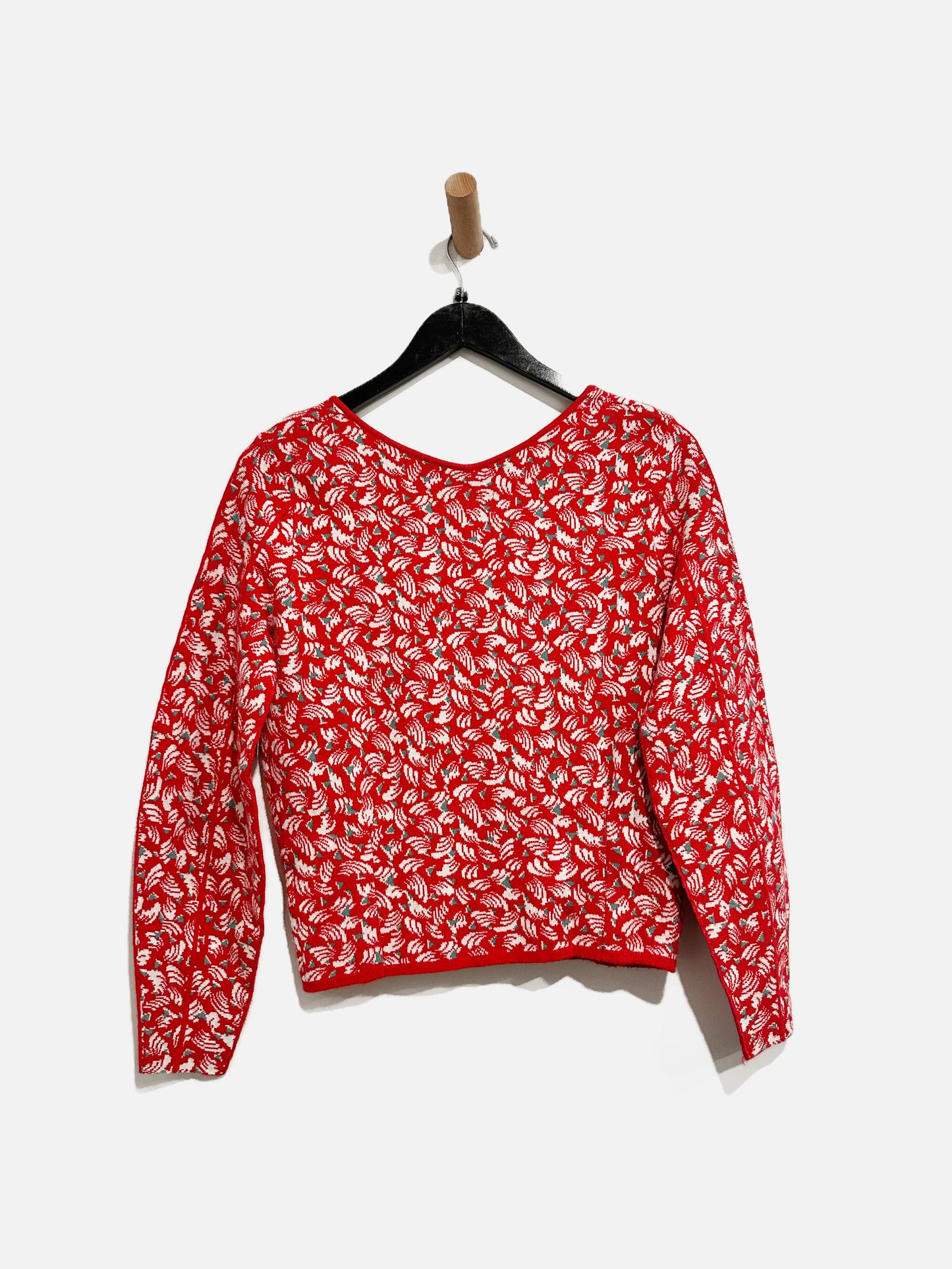 Anthropologie Red and White Sweater- XS