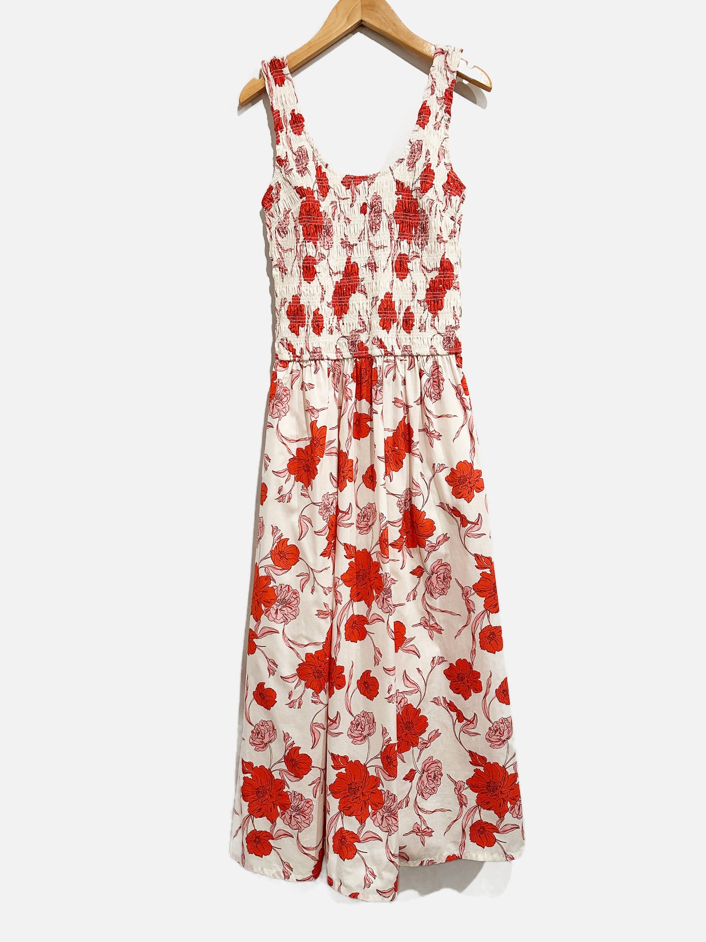 Sincerely Jules White and Pink Floral Maxi Dress - XS