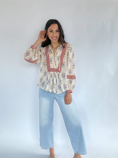 Bila 77 Ridgewood Floral Blouse - XS