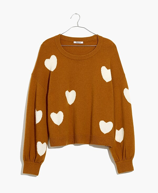 Madewell Yellow Heart Sweater - Small