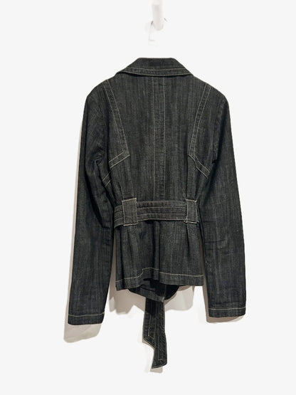 Yuva Y2K Belted Denim Blazer - Medium