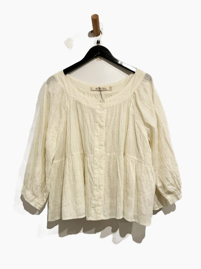 Free People Sea To Shore Blouse in Ivory - Large
