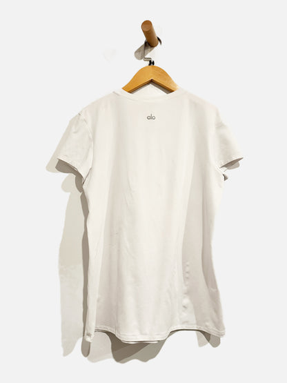 Alo Yoga White SS Tee - Large