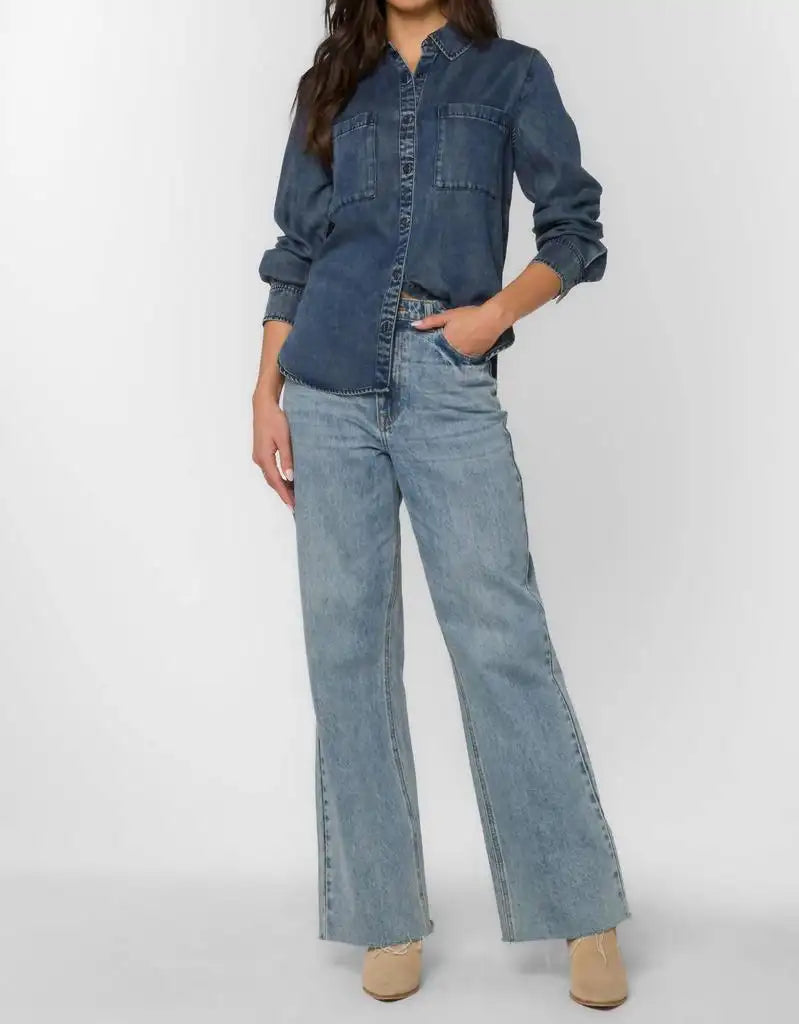 Velvet Heart Denim Shacket - Medium