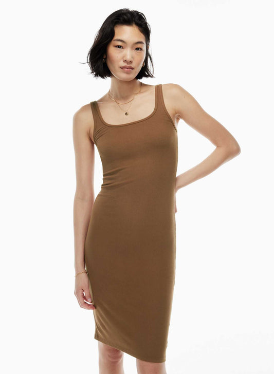 Wilfred Free Go-To Tank Dress in Mocha Sorbet - Medium