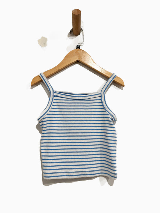 Zara Kids Blue and White Stripe Tank - 6/7