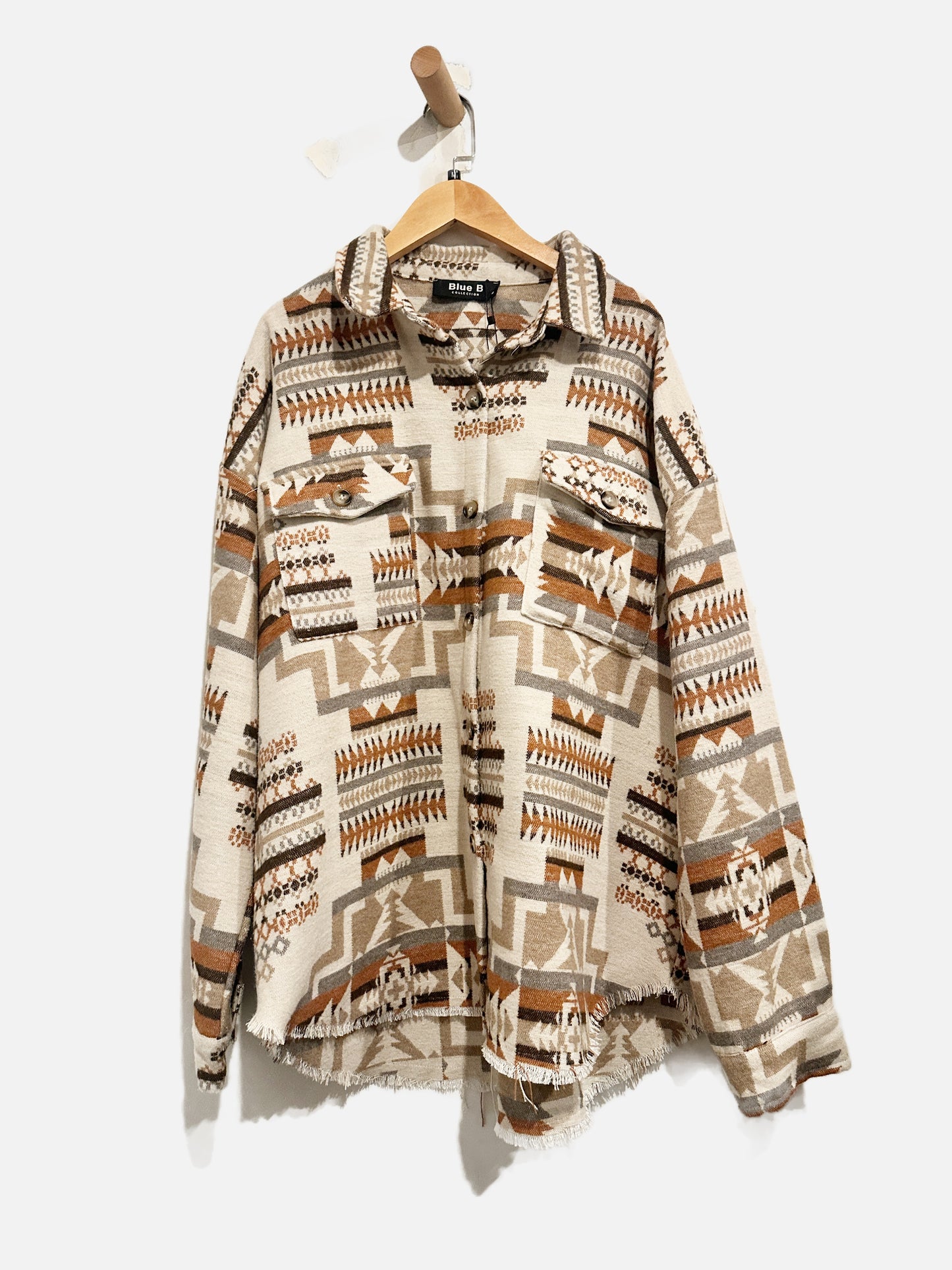 Blue B Western Print Jacket - Medium
