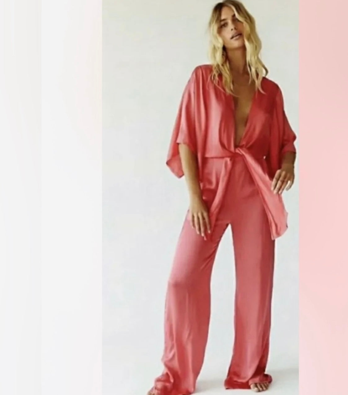 Free People x YFB Pink Breezy Jumpsuit