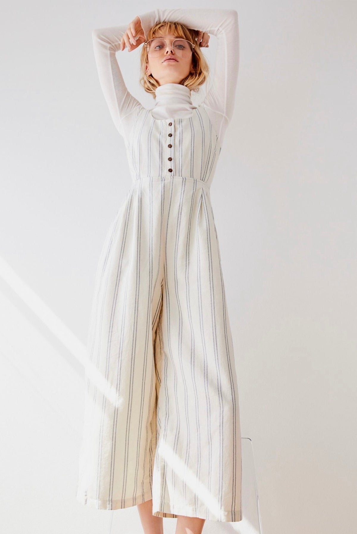 Free People Striped Tie One-Piece Jumpsuit - 4