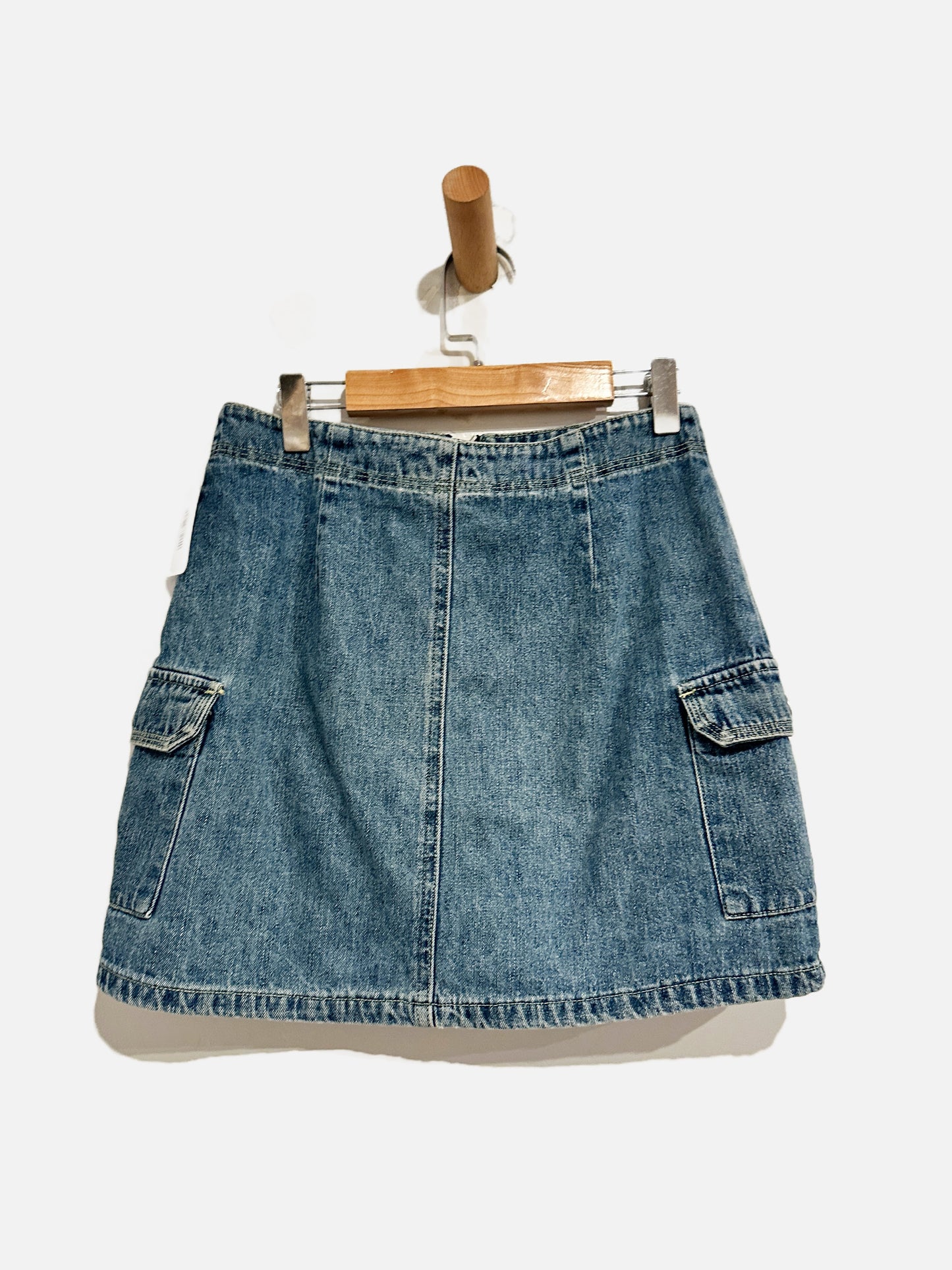 Express Blues Y2K Denim Cargo Mini Skort -1/2