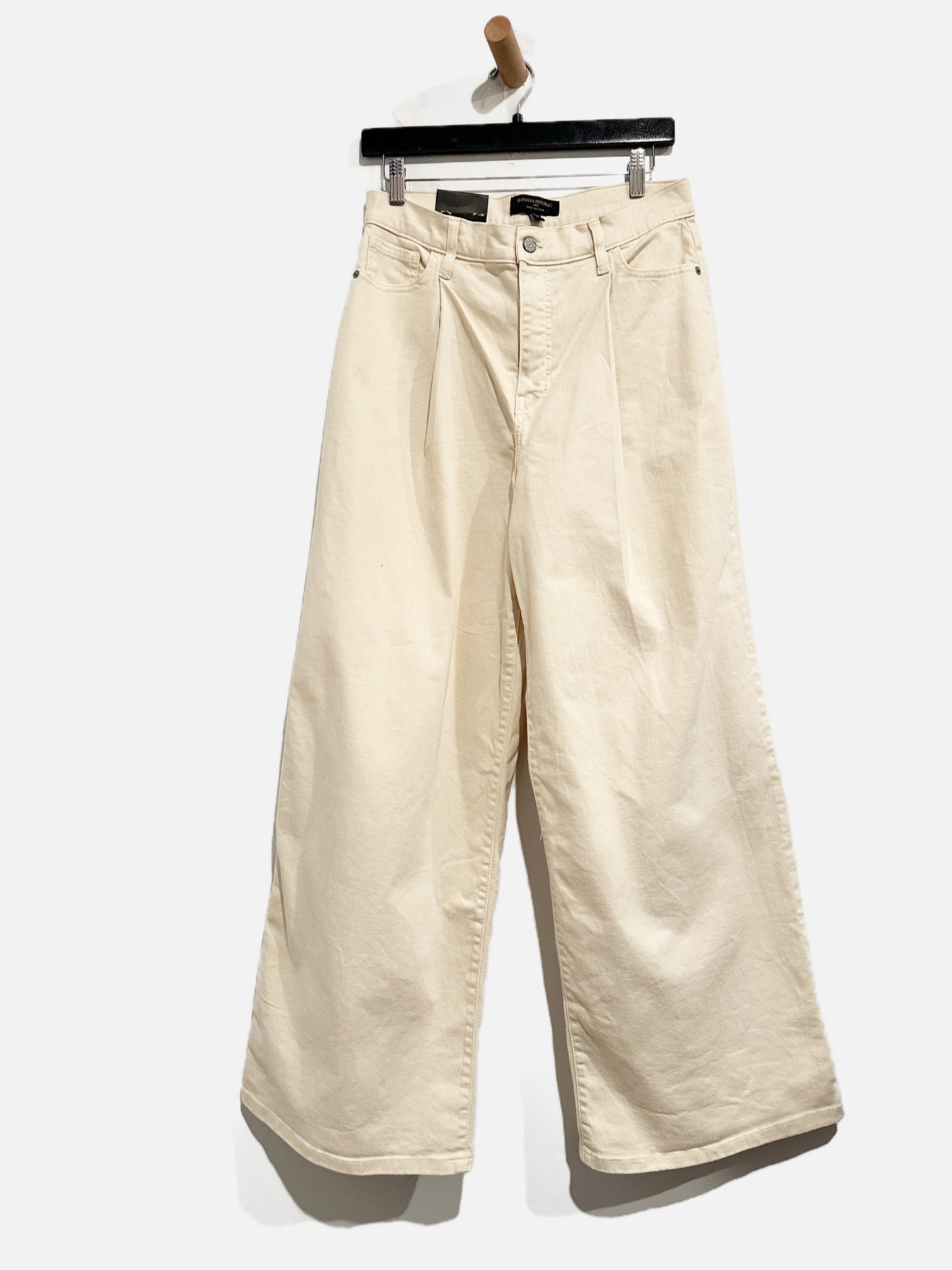 Banana Republic Cream Wide Leg Jeans - 27