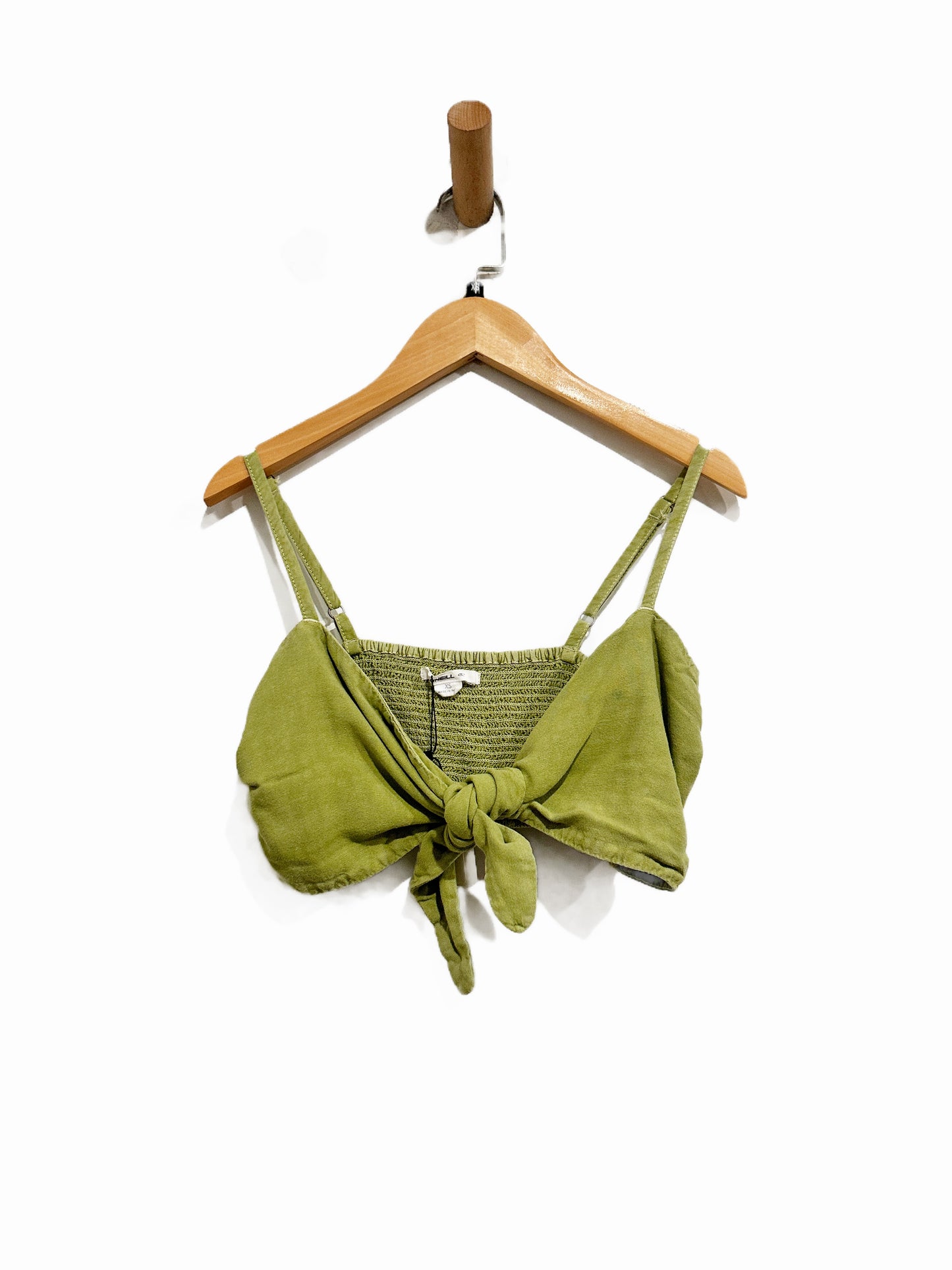 O’Neill Lea Tie-Front Crop Top in Winter Pear - XS