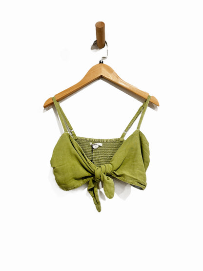 O’Neill Lea Tie-Front Crop Top in Winter Pear - XS