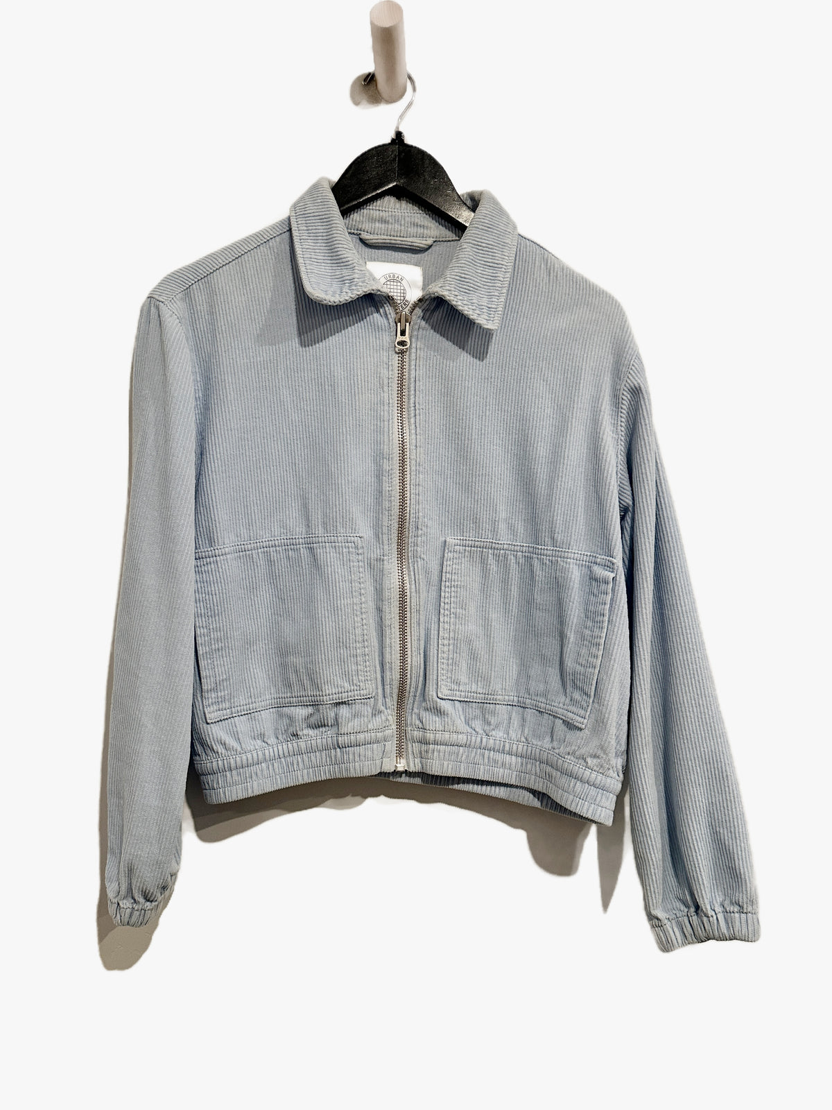 Urban Outfitters Blue Corduroy Zip-Front Jacket - Small