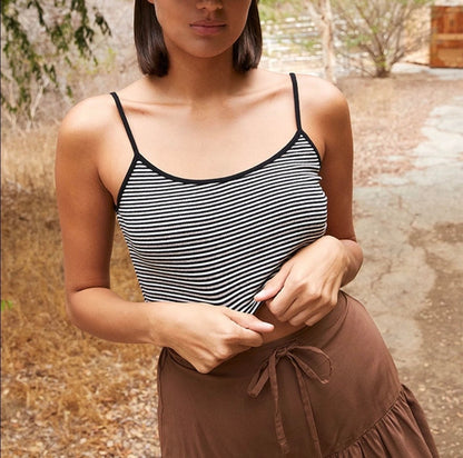 John Galt Grey Stripe Tank - OS