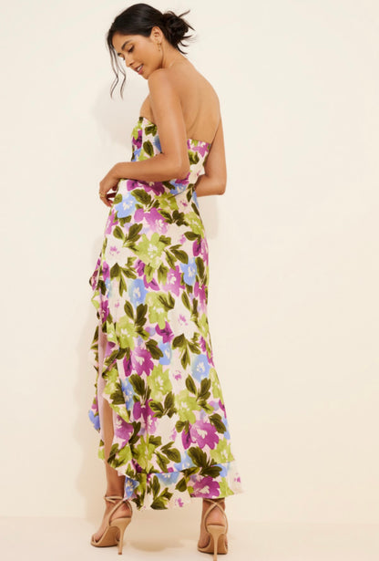 Dress Forum Floral Strapless Dress - XS