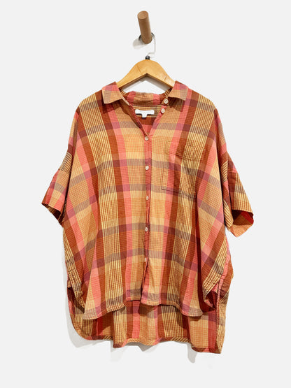 Madewell Pink Plaid Button Down - Small