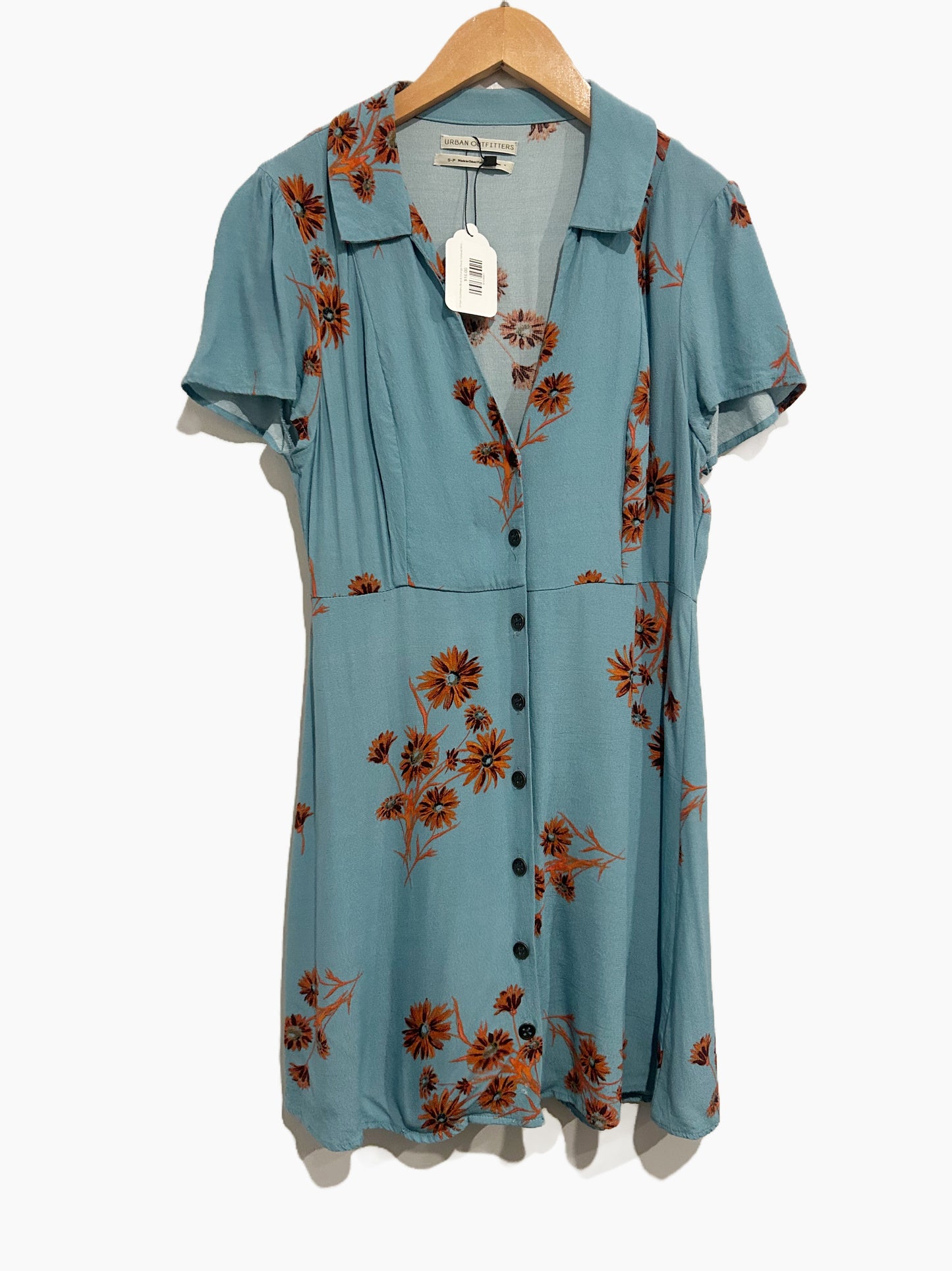 Urban Outfitters Mallory Floral Button Down Mini Dress - Small